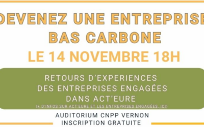 Devenez une entreprise bas carbone ! – 14/11/24